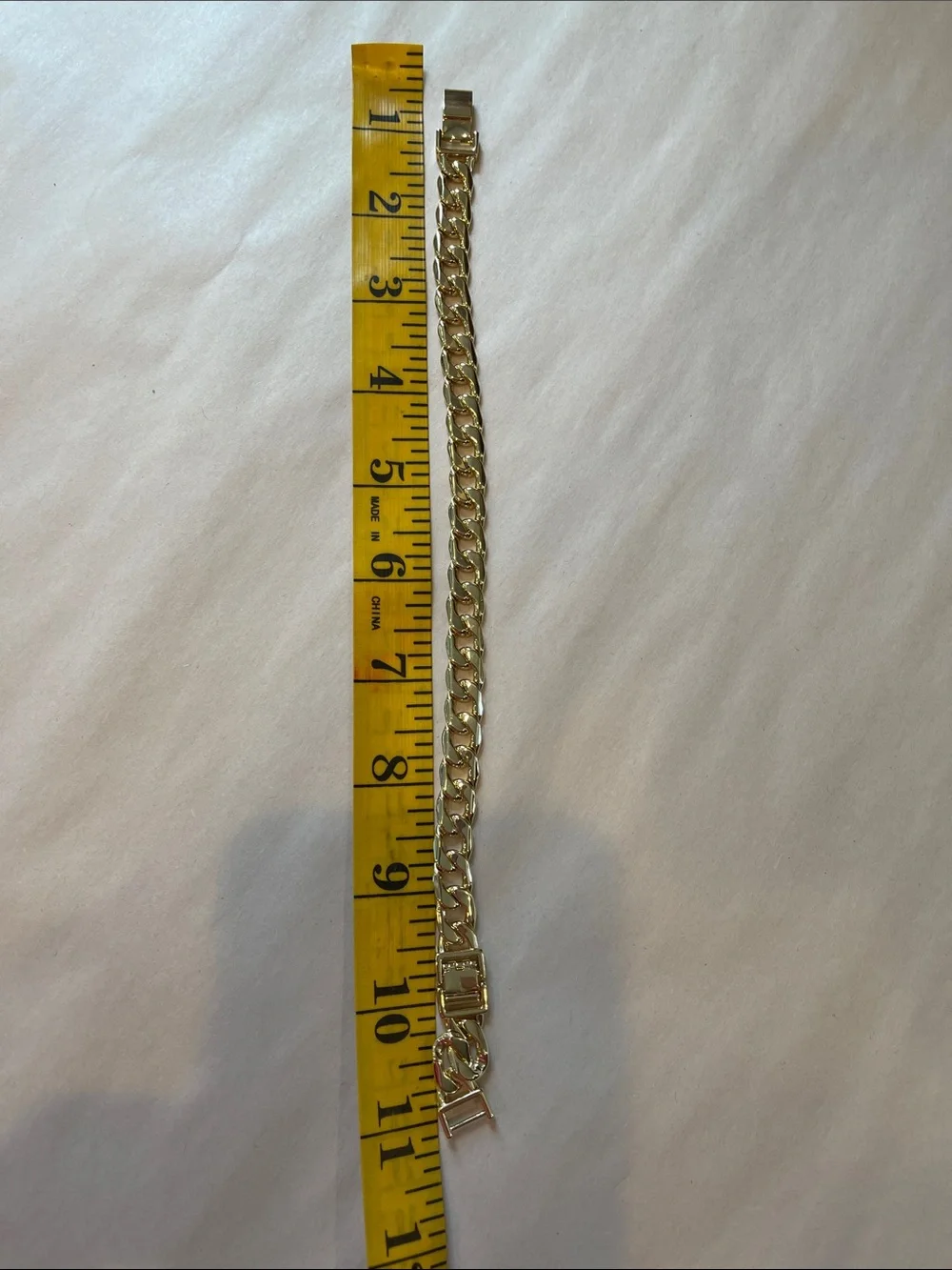 Gold Tone Chain Link Bracelet - Men’s  Accessory 11” inch long with extension